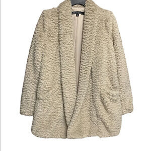 Kenneth Cole tan open front jacket size Small.  So soft and classy!!